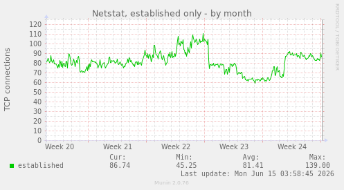 Netstat, established only