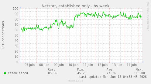 Netstat, established only